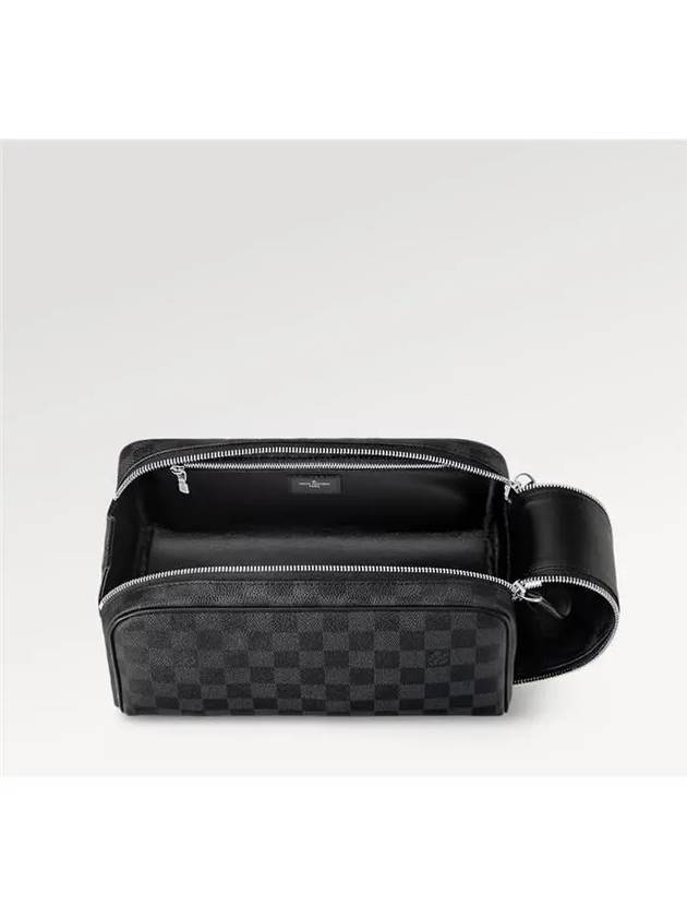 Dopp Kit Toilet Canvas Pouch Bag Grey - LOUIS VUITTON - BALAAN 5