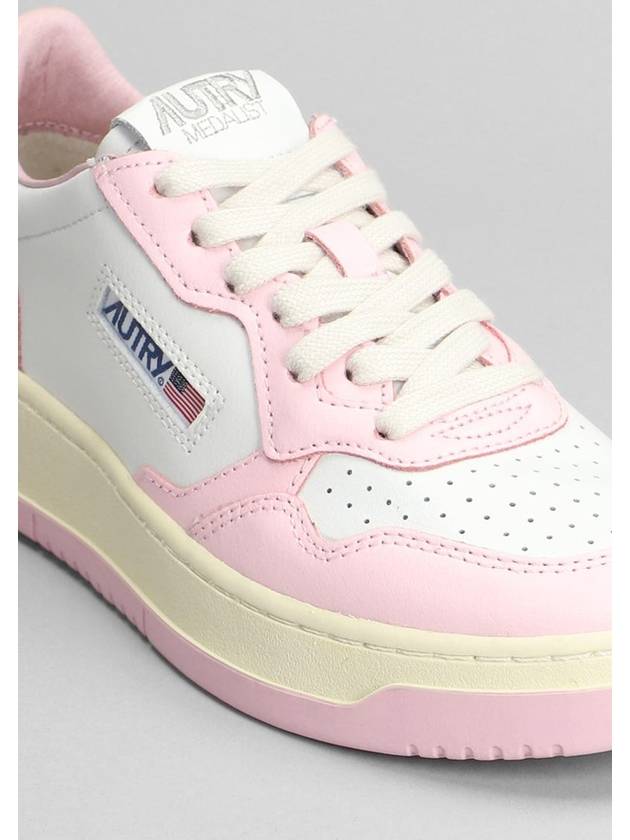 Women's Medalist Bi-Color Low-Top Sneakers White Pink - AUTRY - BALAAN 6