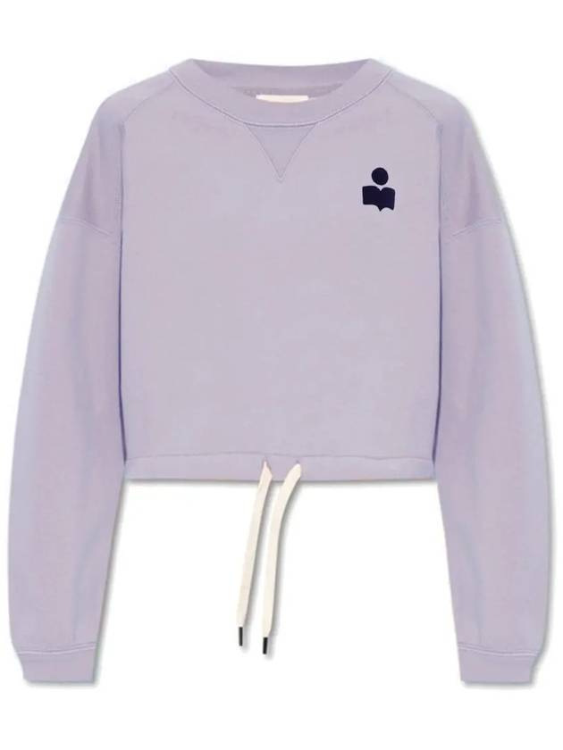 Margo Logo Crop Sweatshirt Lilac - ISABEL MARANT - BALAAN 3