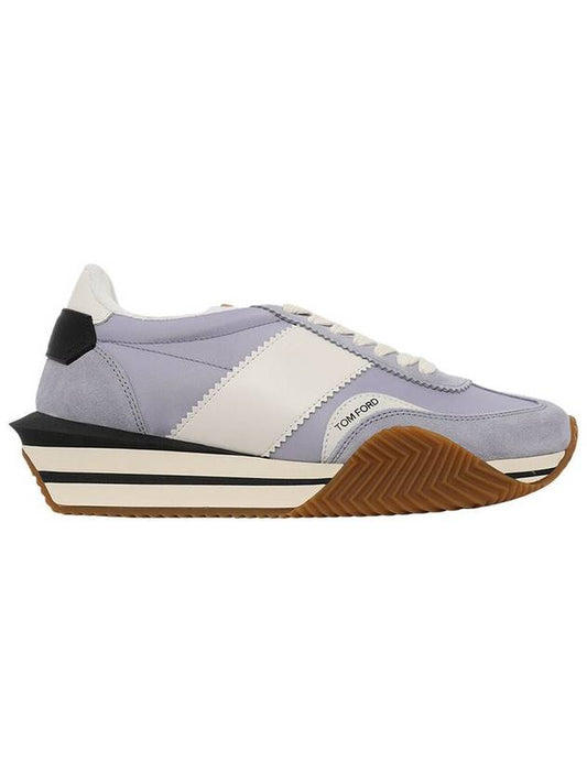 Logo James Panel Low Top Sneakers Lavender - TOM FORD - BALAAN.