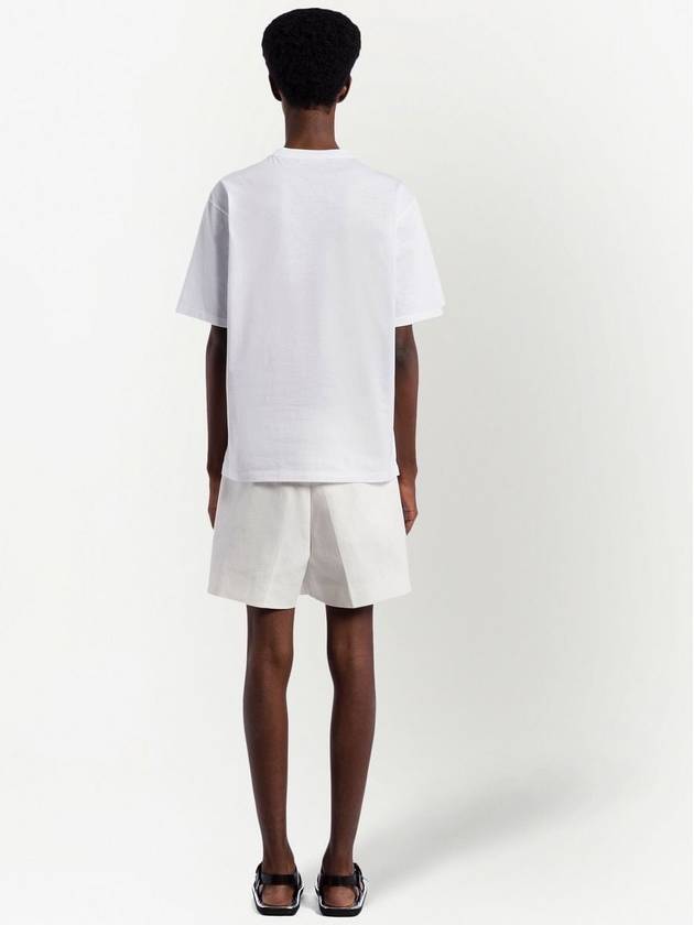 raised logo round-neck T-shirt - PRADA - BALAAN 3