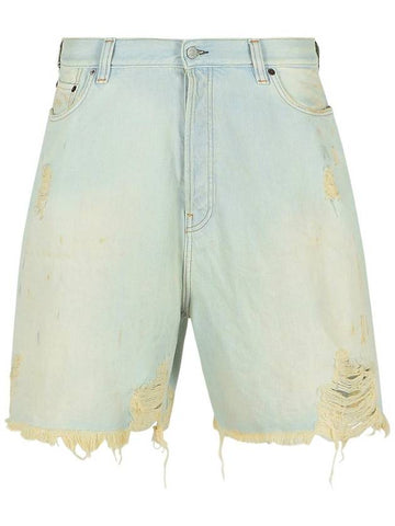 Acne Studios Light Blue Cotton Bermuda Shorts - ACNE STUDIOS - BALAAN 1