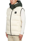 Logo Patch Hoodie Padding Vest White - MOOSE KNUCKLES - BALAAN 4