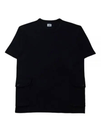 Lens Side Pocket Short Sleeve T-Shirt Black - CP COMPANY - BALAAN 2