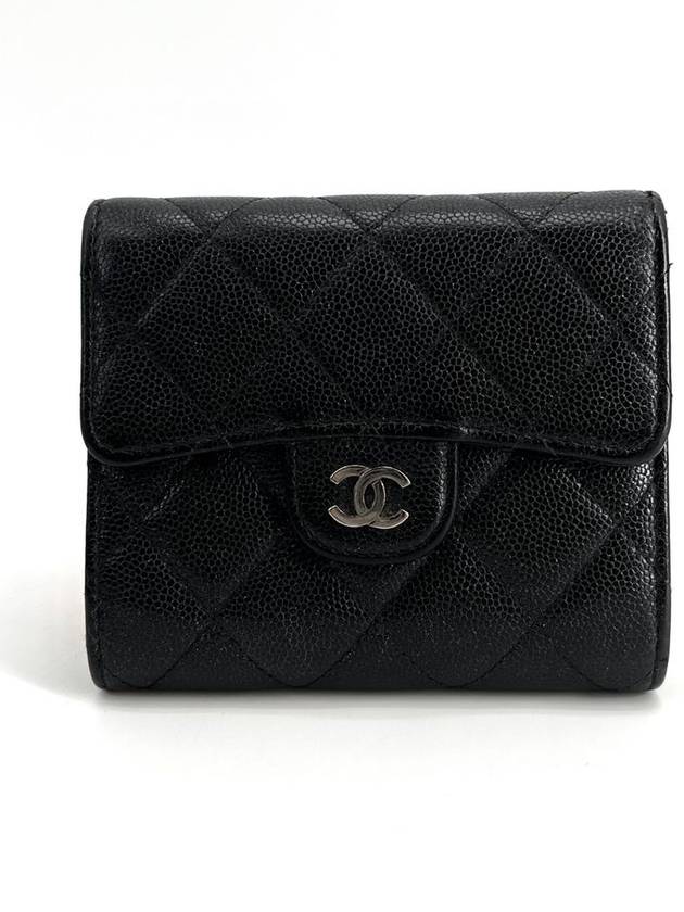 Classic Caviar Silver Logo Half Wallet - CHANEL - BALAAN 2