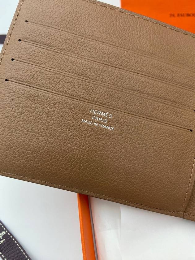 Citizen Twill Compact Card Wallet Brown - HERMES - BALAAN 4