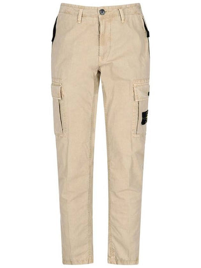 Men's Wappen Patch Slim Cargo Straight Pants Beige - STONE ISLAND - BALAAN 2