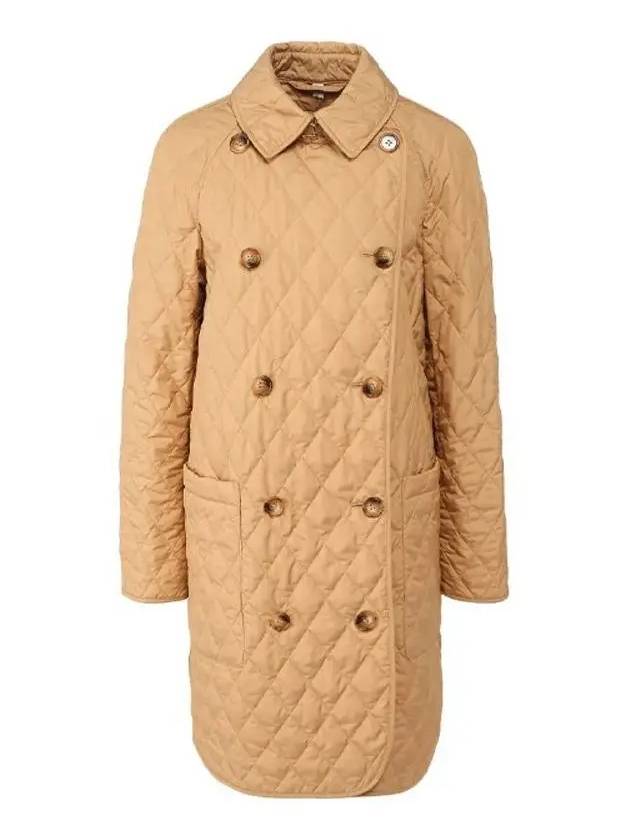 Tight Diamond Quilted Double Coat Beige - BURBERRY - BALAAN 2