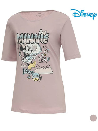 Graphic Printing Boat Neck Cotton Short Sleeve Round T-Shirt HL2LTS095 - DISNEY GOLF - BALAAN 1