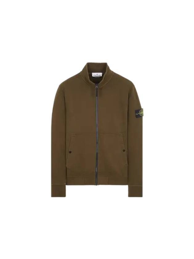 Men's Wappen Patch Cotton Zip Up JacketKhaki - STONE ISLAND - BALAAN 2