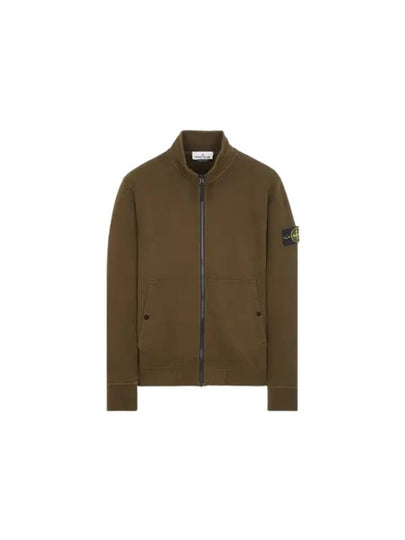 Men's Wappen Patch Cotton Zip Up JacketKhaki - STONE ISLAND - BALAAN 2