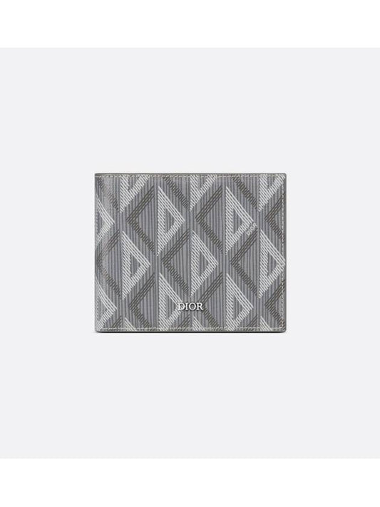 CD Diamond Compact Half Wallet Grey - DIOR - BALAAN 1