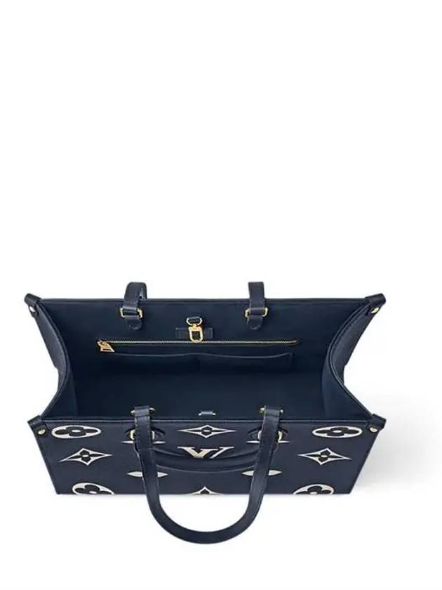 OnTheGo MM Monogram Empreinte Leather Tote Bag Navy - LOUIS VUITTON - BALAAN 4