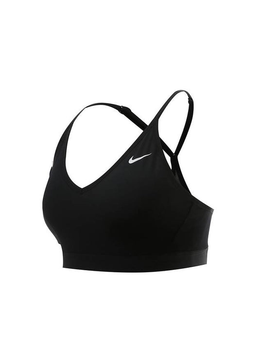 Dri-Fit Indie V-Neck Sports Bra Black - NIKE - BALAAN 1