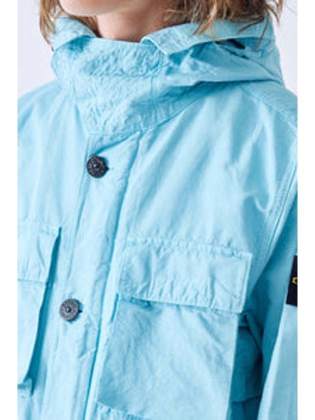 Men's Logo Patch Pocket Detail Jacket Aqua - STONE ISLAND - BALAAN 5