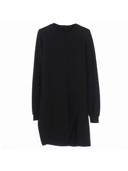 Dark Shadow Long Sweatshirt Black - RICK OWENS - BALAAN 1