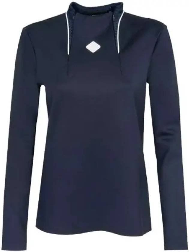 Golf Twinny Zip Mid Layer Long Sleeve T-Shirt Navy - J.LINDEBERG - BALAAN 2