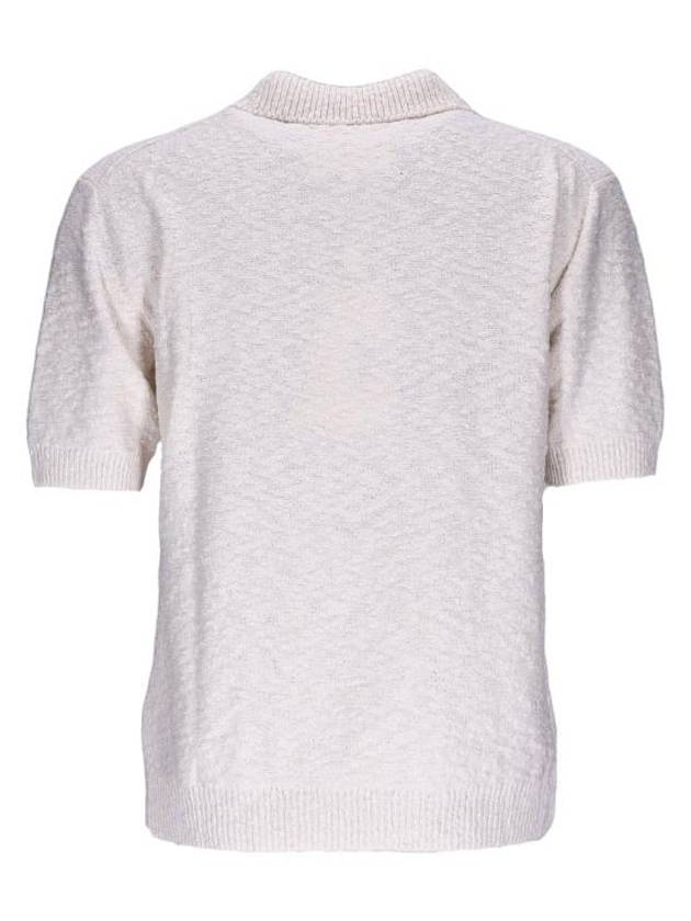 Nostalgic Boucle Knit Polo Shirt Off White - MAISON MARGIELA - BALAAN 3