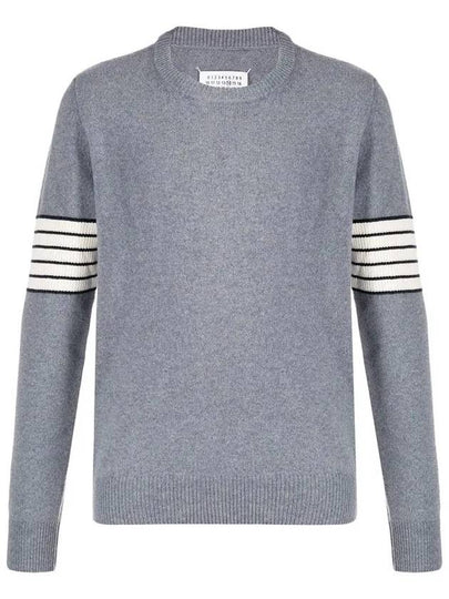 Men's Stitch Striped Wool Knit Top Grey - MAISON MARGIELA - BALAAN 2