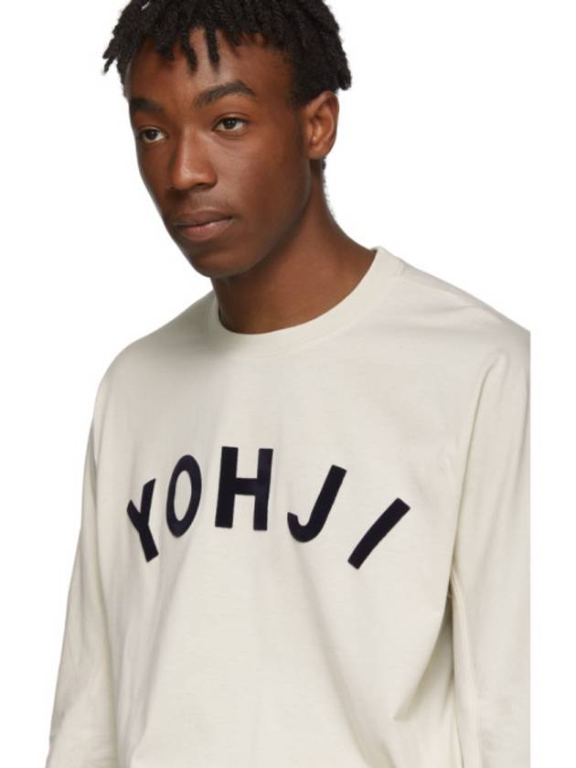 Yohji Off-White Yohji Letters Long Sleeve T-Shirt - Y-3 - BALAAN 8