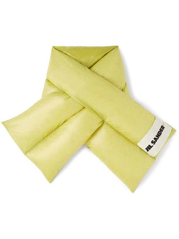 Logo Patch Down Scarf Green - JIL SANDER - BALAAN 1