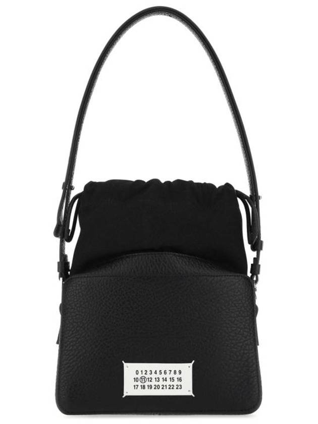 Logo Patch Leather Bucket Cross Bag Black - MAISON MARGIELA - BALAAN 2