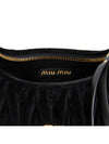 Wonder Matelasse Velvet Shoulder Bag Black - MIU MIU - BALAAN 9