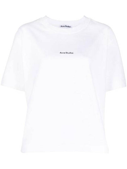 Logo Crew Neck Short Sleeve T-Shirt White - ACNE STUDIOS - BALAAN 2