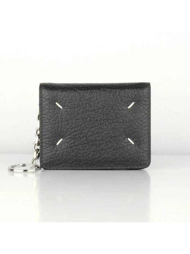 4 Stitch Keyring Card Wallet Black - MAISON MARGIELA - BALAAN 3