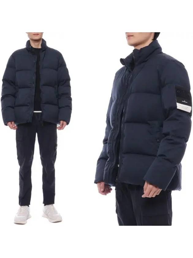 453F3 Ghost Padding Down Jacket Blue - STONE ISLAND - BALAAN 2