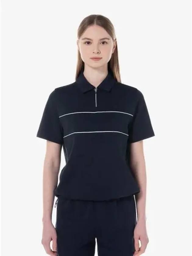 Women s half zip up short sleeved sweatshirt SF323E 54G HD domestic product GQ2N24040354807 - LACOSTE - BALAAN 1