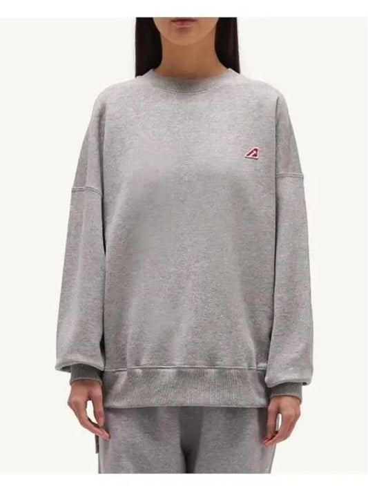 Women's Logo Patch Sweatshirt Gray - AUTRY - BALAAN 2