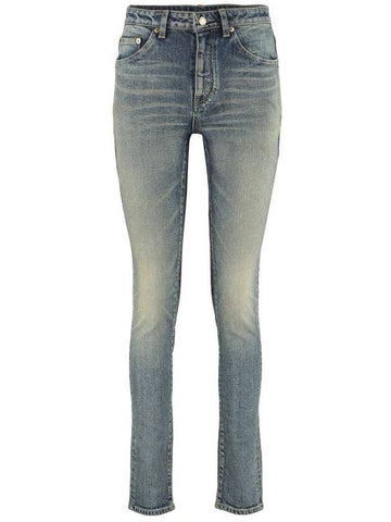 Women's Stone Wash Vintage Skinny Jeans - SAINT LAURENT - BALAAN.