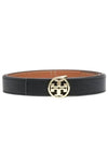 1 Miller Reversible Leather Belt Black Classic Cuoio - TORY BURCH - BALAAN 2