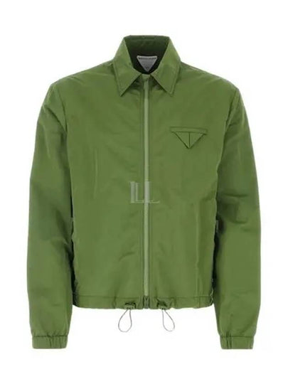 Triangle Pocket Nylon Zip Up Jacket Green - BOTTEGA VENETA - BALAAN 2