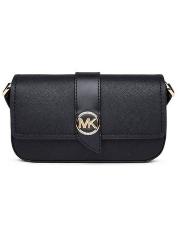 Greenwich Small Saffiano Leather Sling Cross Bag Black - MICHAEL KORS - BALAAN 1