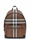 JETT check leather backpack dark brown - BURBERRY - BALAAN 2