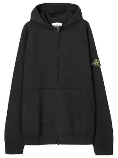 Double face soft cotton yarn hooded knit cardigan loose fit - STONE ISLAND - BALAAN 1