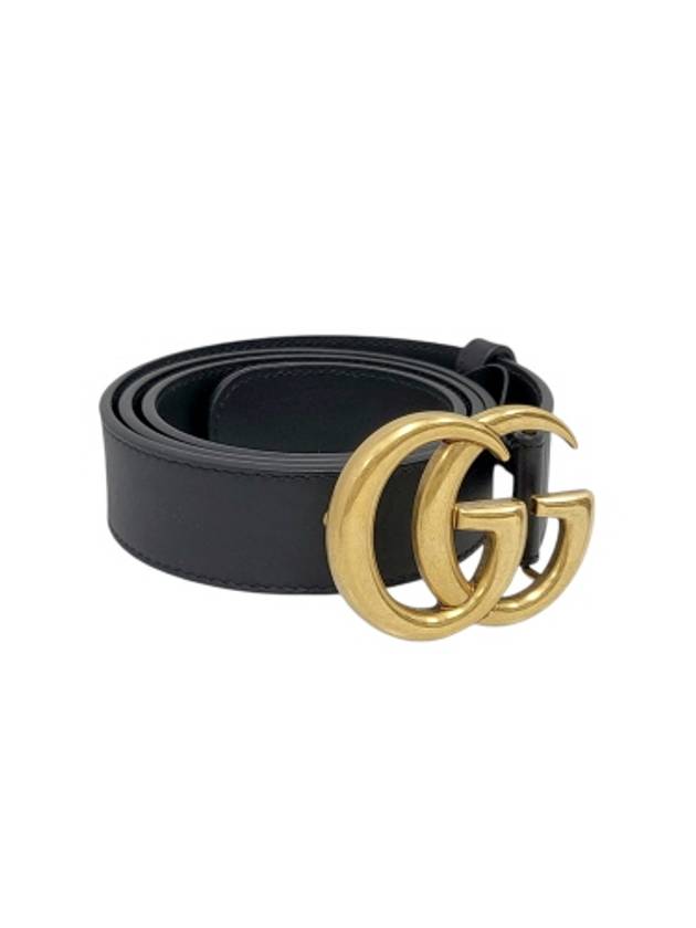 414516 GG Marmont black leather belt 85size - GUCCI - BALAAN 2