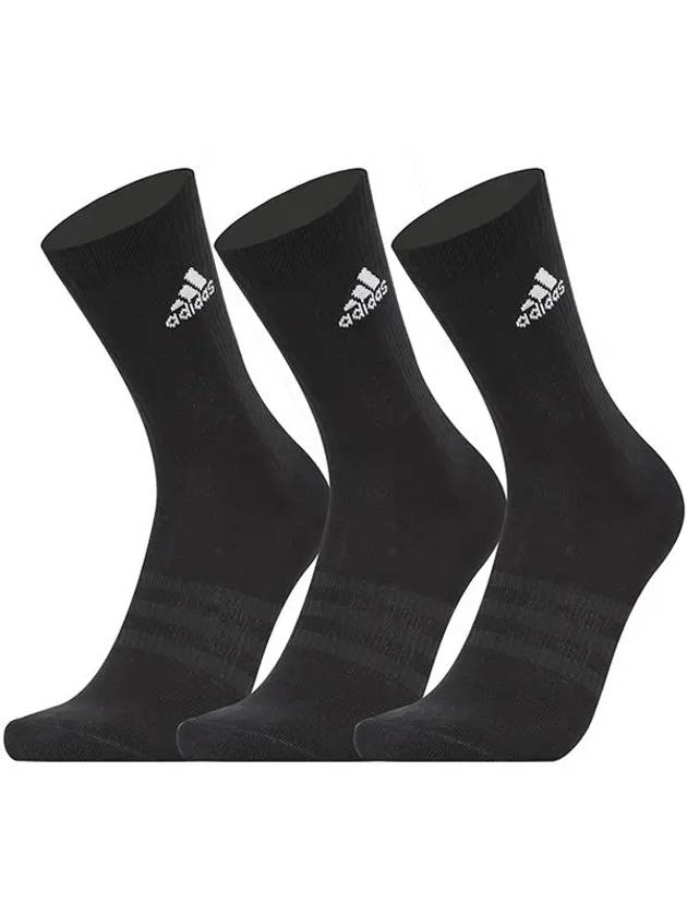 Cushion Crew Socks 3 Pairs Black - ADIDAS - BALAAN 3