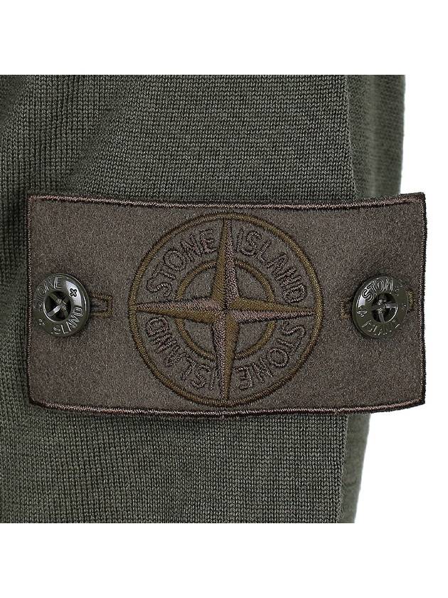 Compass Badge Knit Top Green - STONE ISLAND - BALAAN 6