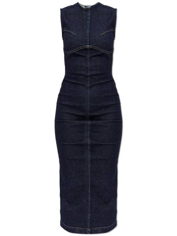 Sportmax Denim Dress Geranio, Women's, Navy Blue - MAX MARA SPORTMAX - BALAAN 1