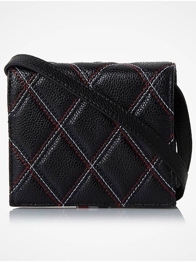 Three Stripes Quilted Caviar Bag - THOM BROWNE - BALAAN 9