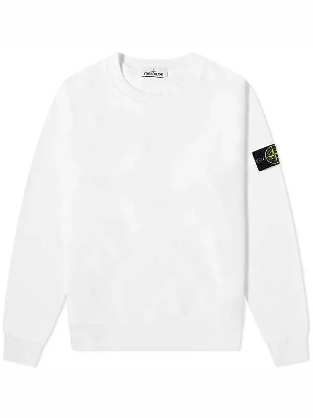 Men's Wappen Patch Sweatshirt White - STONE ISLAND - BALAAN.