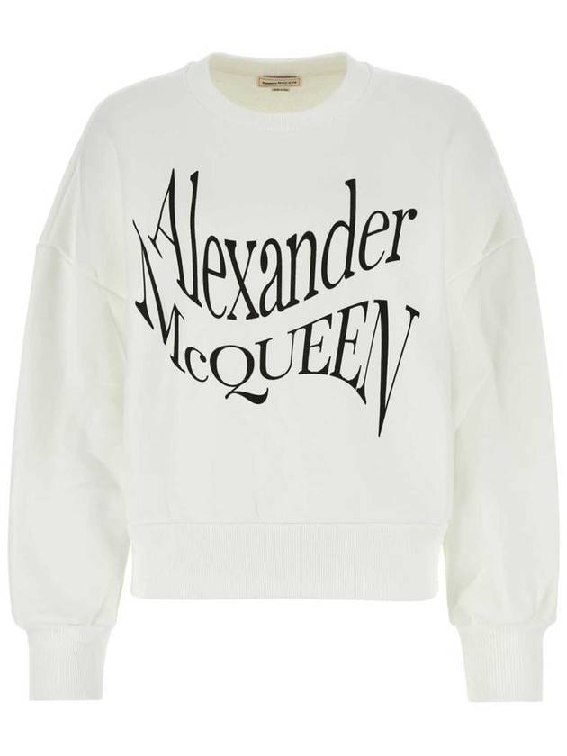 logo print sweatshirt 781418QZALW - ALEXANDER MCQUEEN - BALAAN 2