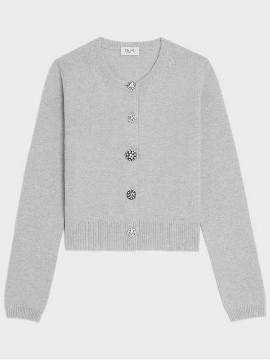 Triomphe Cashmere Cardigan Grey - CELINE - BALAAN 2