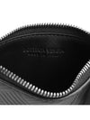 Weaving Pattern Zipper Card Wallet Black - BOTTEGA VENETA - BALAAN 5