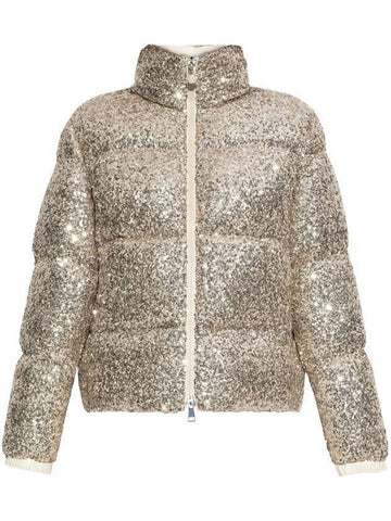 Women s Anternes Sequin Embroidered Short Down Padding Gold - MONCLER - BALAAN 1