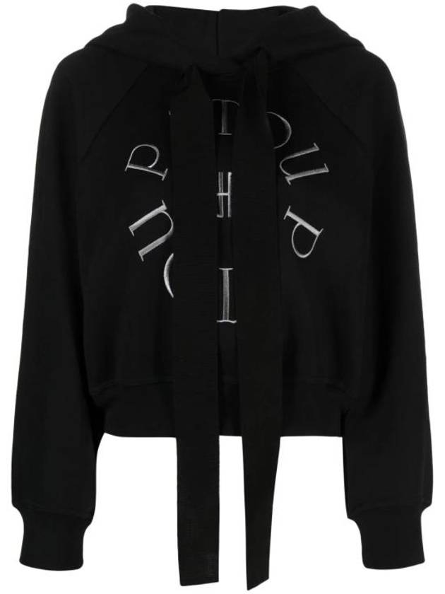 Medallion Organic Cotton Hoodie Black - PATOU - BALAAN 2