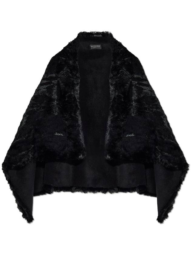 Balenciaga Faux Fur Cape From The Skiwear Collection, Women's, Black - BALENCIAGA - BALAAN 1